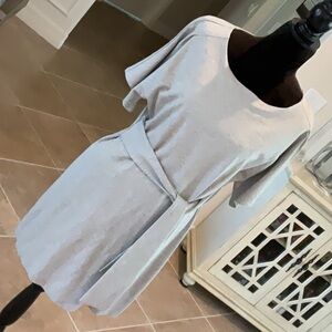EXPRESS waist wrap dress, gray, size M